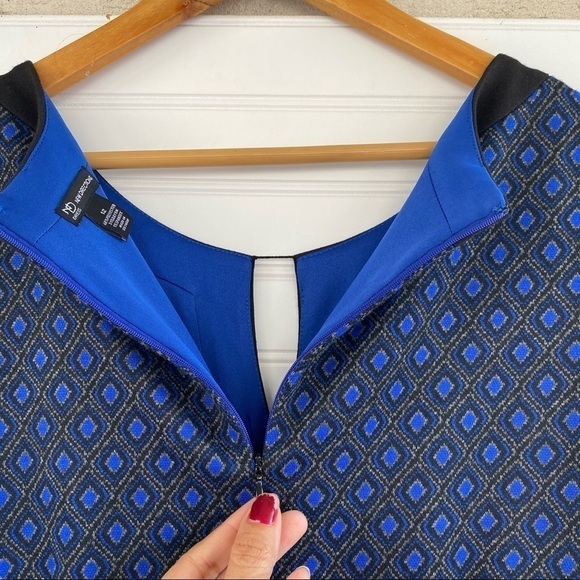 Blue Black Midi dress Size 12 - Picture 8 of 11